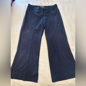 CAbi Navy Wide-Leg Trousers